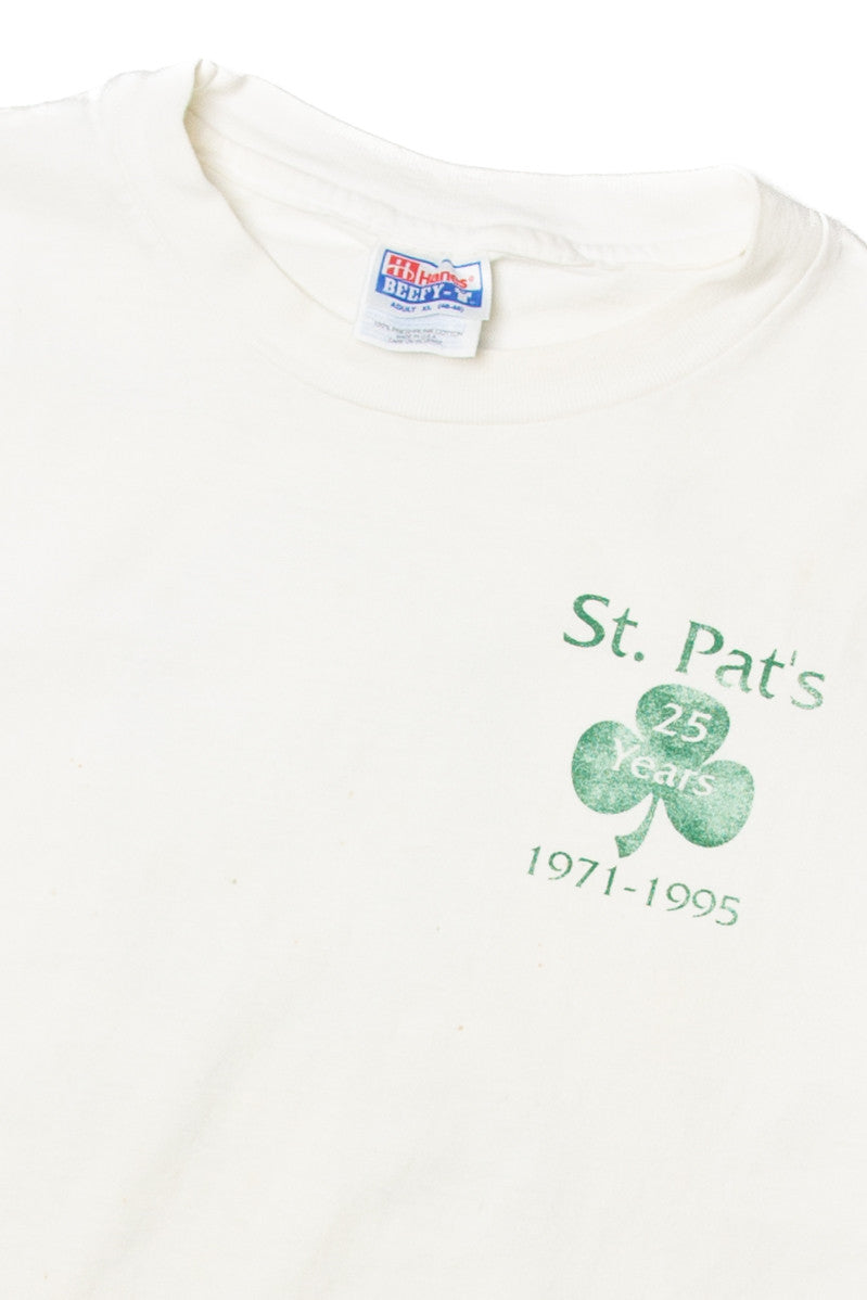 Vintage Hanes "St. Pat's 25 Years Stew Mckinney" T-Shirt (1990s)