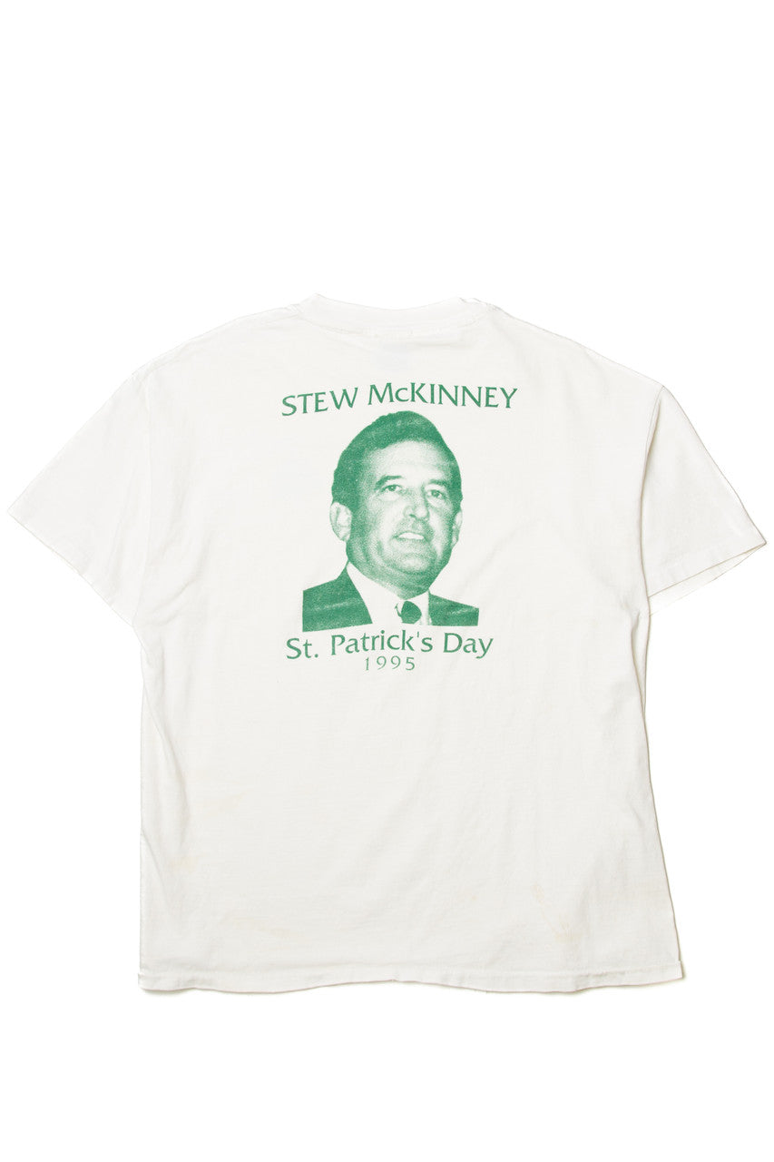 Vintage Hanes "St. Pat's 25 Years Stew Mckinney" T-Shirt (1990s)