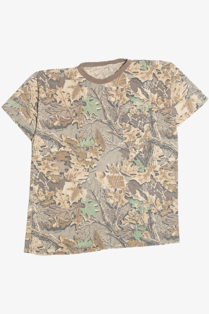 Vintage "Virginia Hunting Education" Embroidered Pocket Camo T-Shirt (1990s)