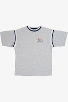 Vintage Broncos Embroidered NFL Mascot Ringer T-Shirt (1990s)