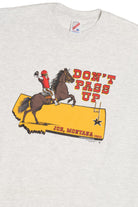 Vintage "Don't Pass Up Joe Montana" NFL T-Shirt (1990s)