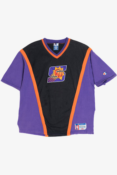 Vintage Phoenix Suns NBA Color Block Patch Champion T-Shirt (1990s