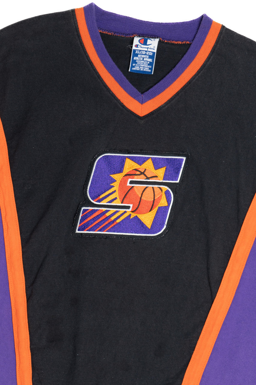 Vintage Phoenix Suns NBA Color Block Patch Champion T-Shirt (1990s