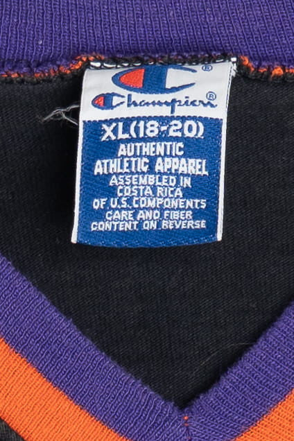 Vintage Phoenix Suns NBA Color Block Patch Champion T-Shirt (1990s)