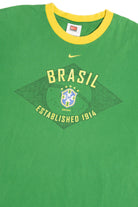 Vintage Brasil CBF Football Confederation Nike Ringer T-Shirt (2000s)