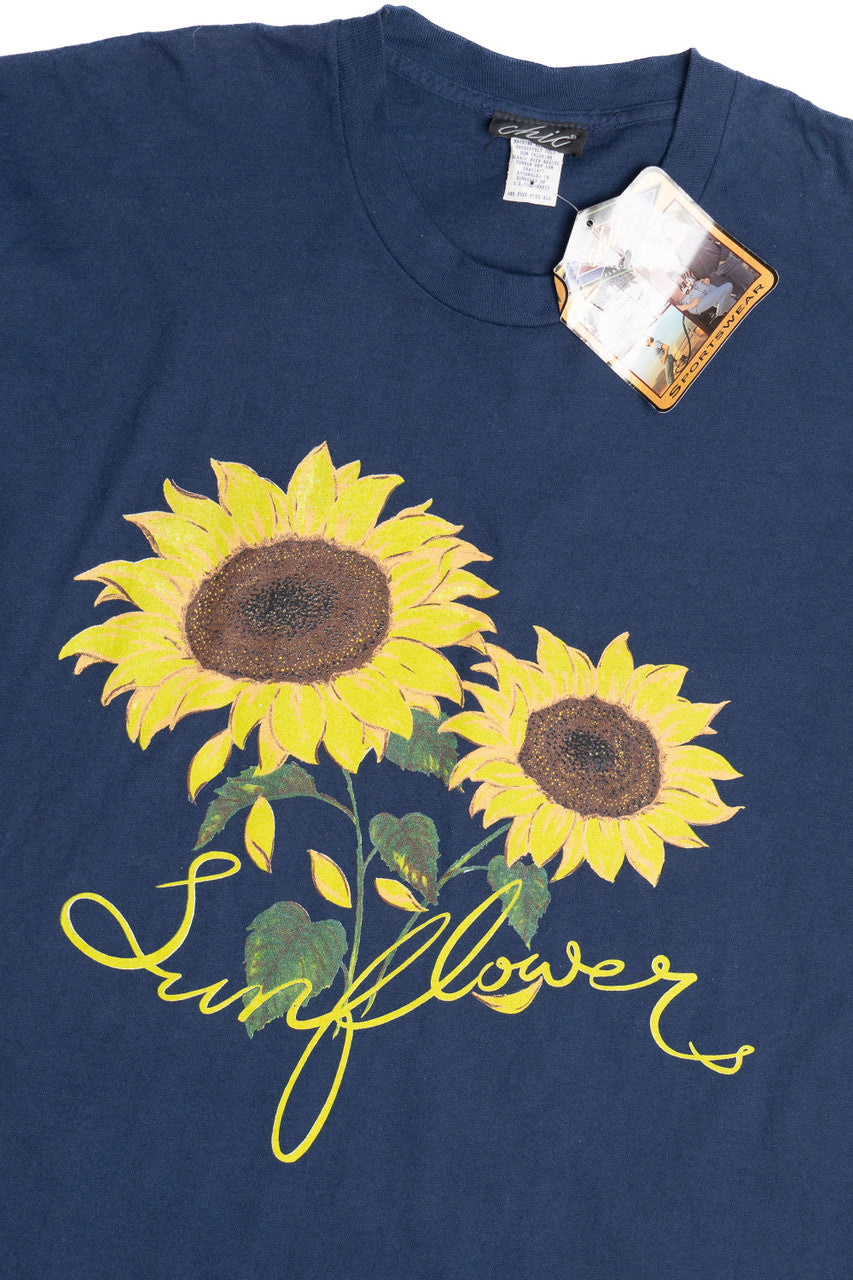 Vintage Deadstock NWT "Sunflower" Chic T-Shirt (1990s)