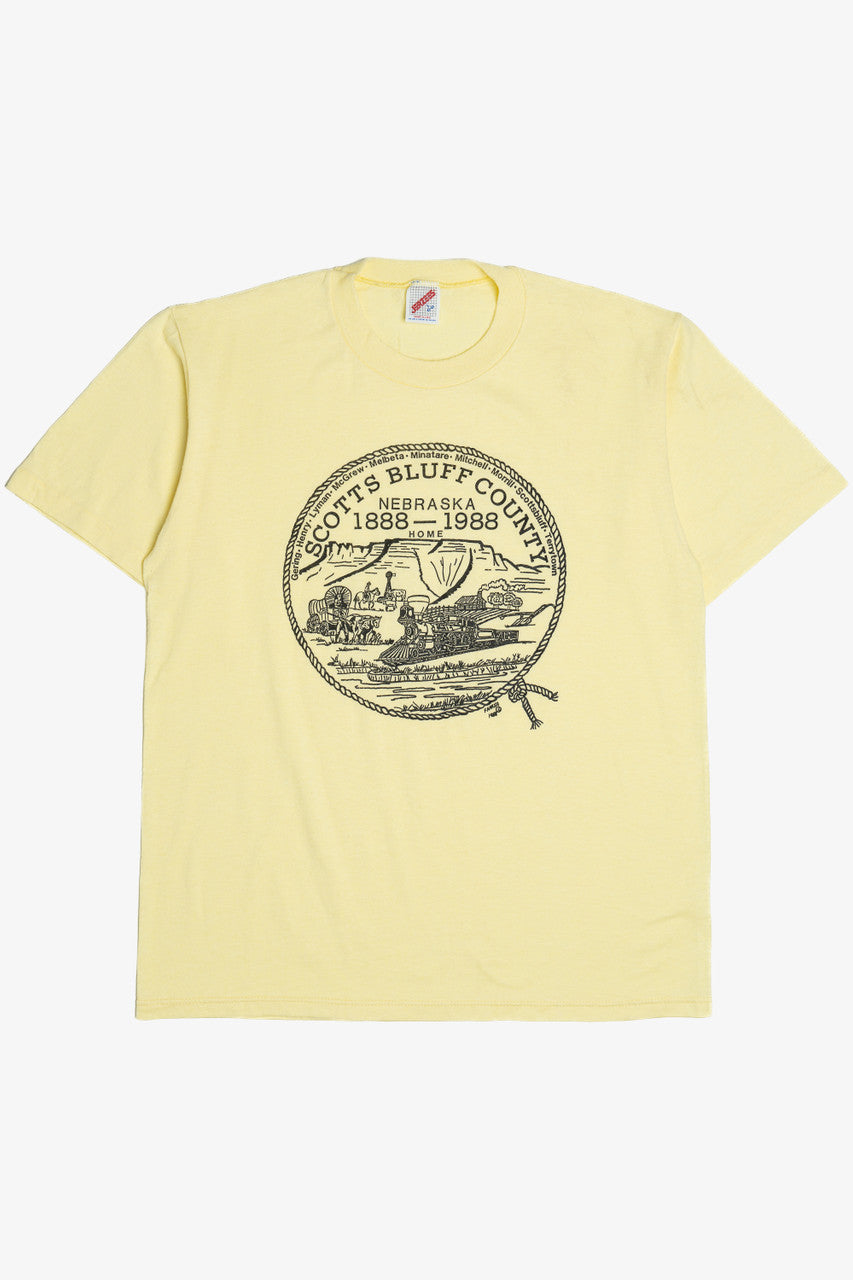 Vintage 1988 Scotts Bluff County Nebraska Centennial T-Shirt (1980s)