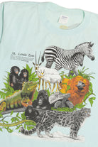 Vintage 1987 St. Louis Zoo Front/Back Print T-Shirt (1980s)
