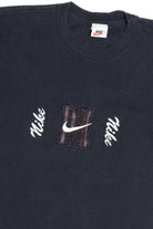 Vintage Nike Embroidered Logo Plaid Detail T-Shirt (1990s)