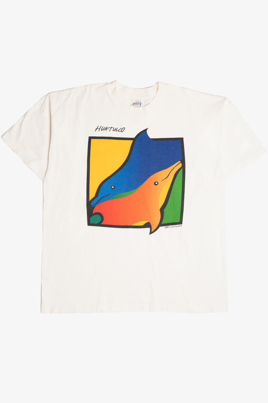 Vintage Huatulco Dolphins Peer by Peter Mussfeldt T-Shirt (1990s)
