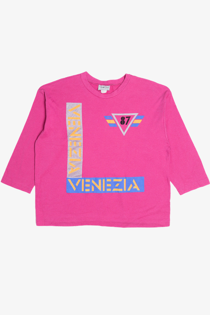 Vintage Venezia Sportswear Logo Long Sleeve T-Shirt (1980s)