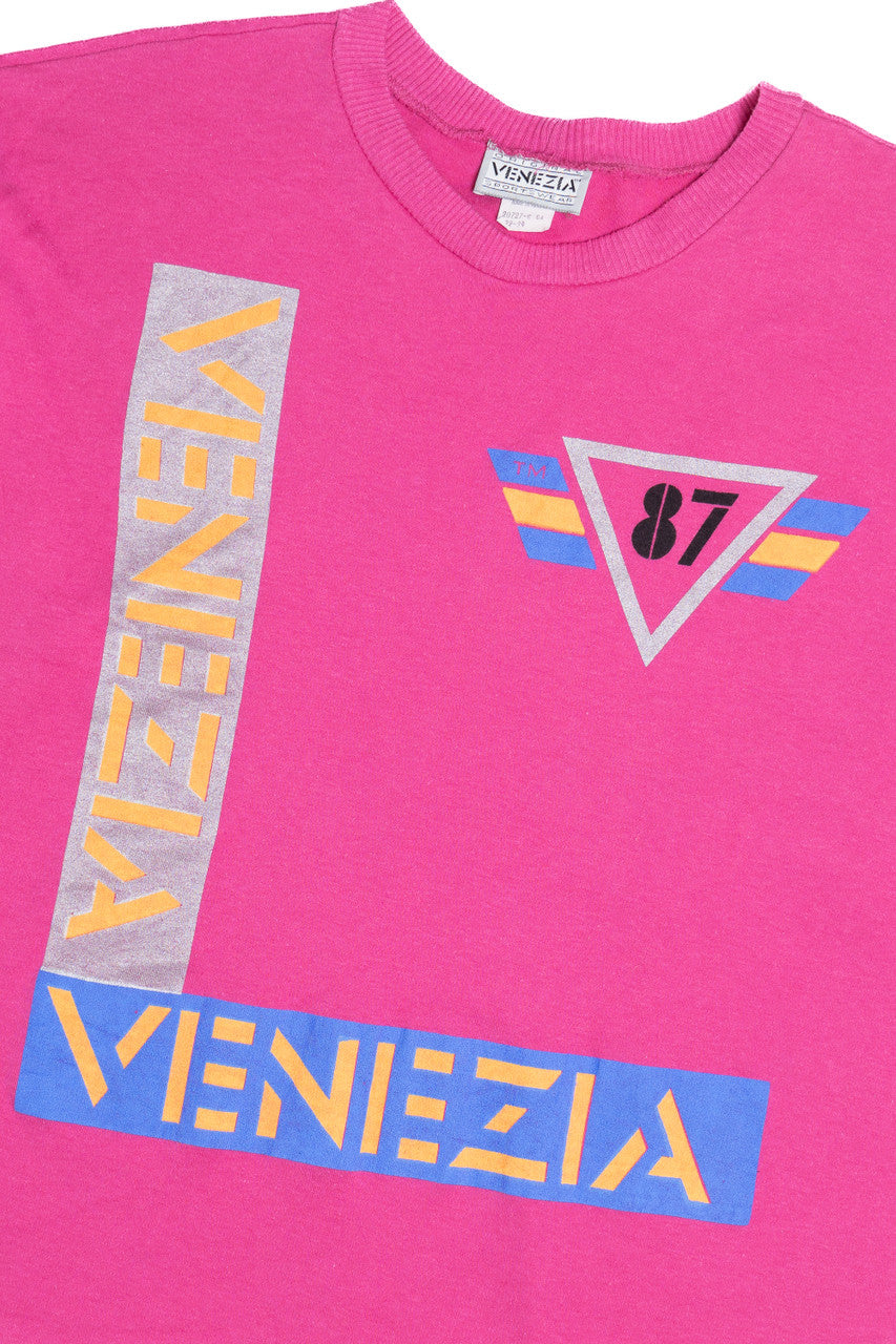 Vintage Venezia Sportswear Logo Long Sleeve T-Shirt (1980s)