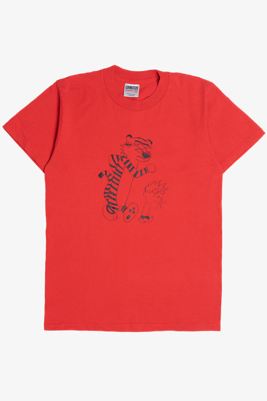 Vintage Calvin And Hobbes "Rangers '93" T-Shirt (1990s)