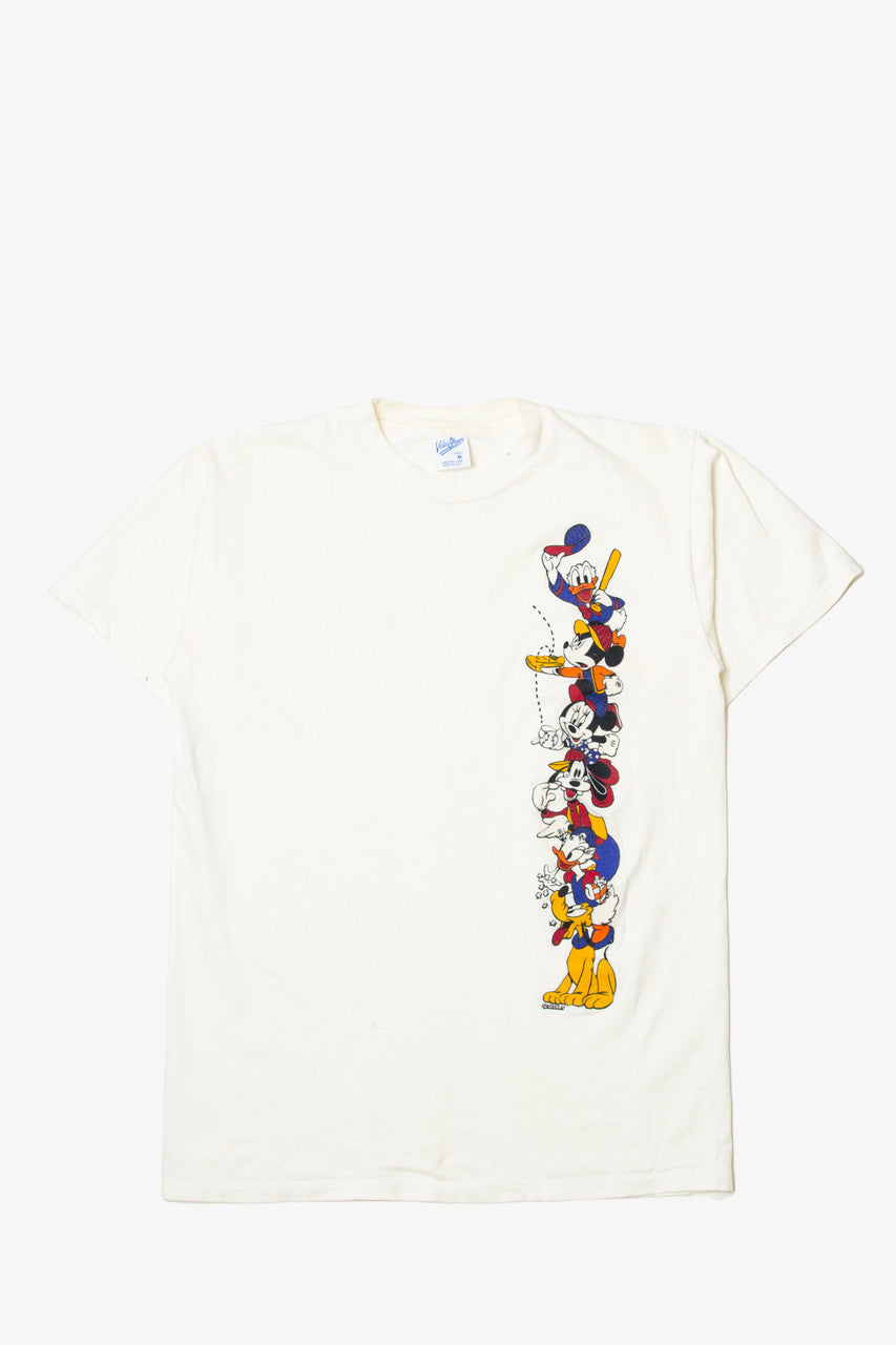 Vintage Mickey mouse And Friends Baseball Velva Sheen T-Shirt (1990s)