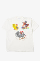 Vintage Domestic Chickens Fashion Gears T-Shirt (1990s)