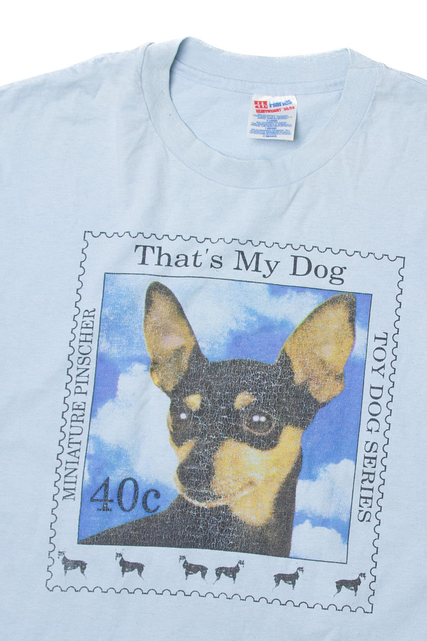 Vintage "That's My Dog" Mini Pinscher Hanes T-Shirt (1990s)