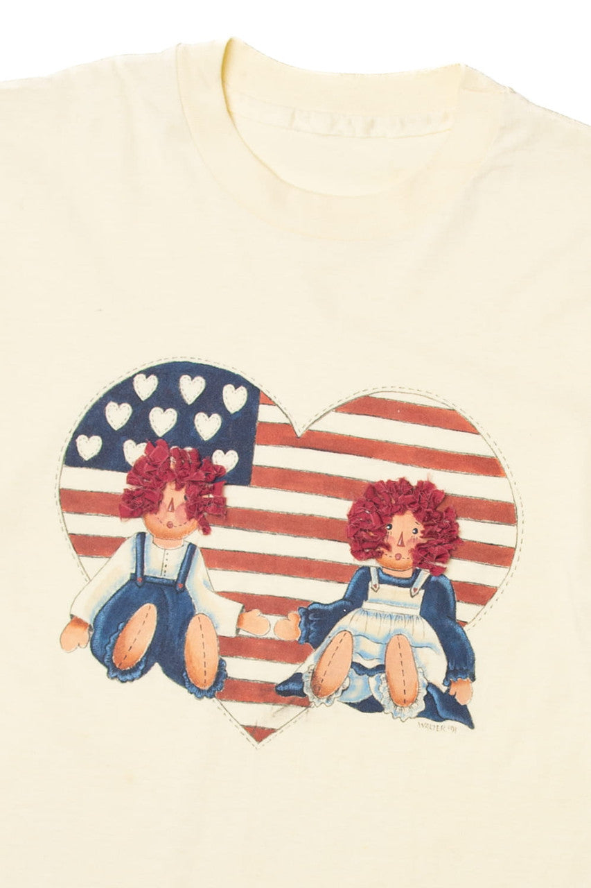Vintage  Raggedy Ann And Andy T-Shirt (1990s)
