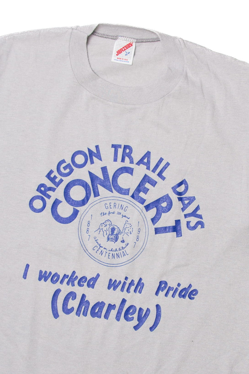 Vintage "Oregon Trail Days Concert" Jerzees T-Shirt (1980s)