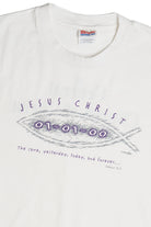Vintage 01-01-00 Y2K "Jesus Christ" Religious T-Shirt (2000s)