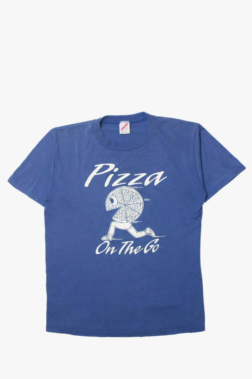 Vintage "Pizza On the Go" Jerzees T-Shirt (1990s)