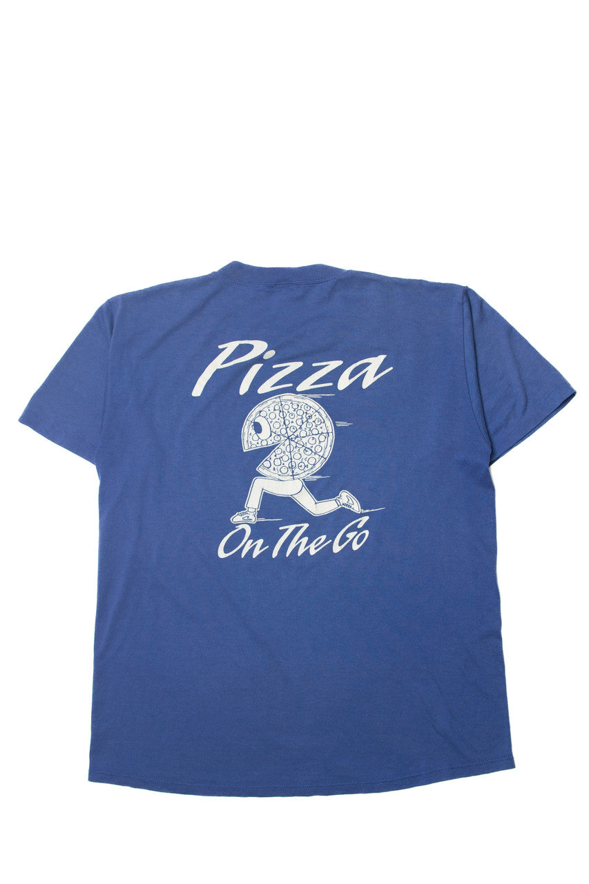 Vintage "Pizza On the Go" Jerzees T-Shirt (1990s)