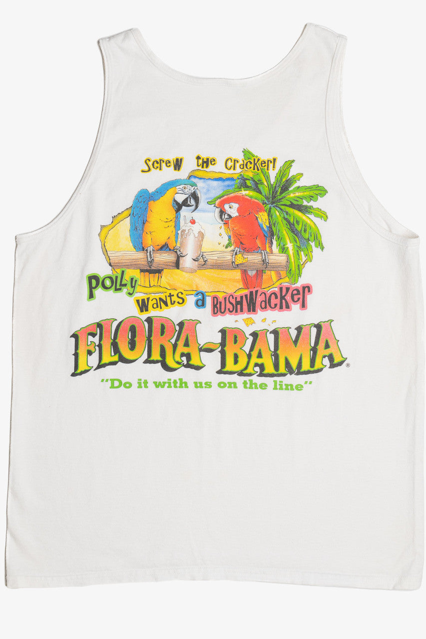 Vintage "Flora-Bama" "Do It With Us On The Line" T-Shirt Tank Top (1990s)