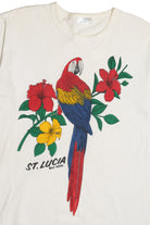 Vintage "St. Lucia" Tropical Parrot T-Shirt (1990s)