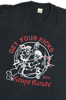 Vintage "Get Your Kicks With Kenpo Karate" Screen Stars T-Shirt (1980s) 12119