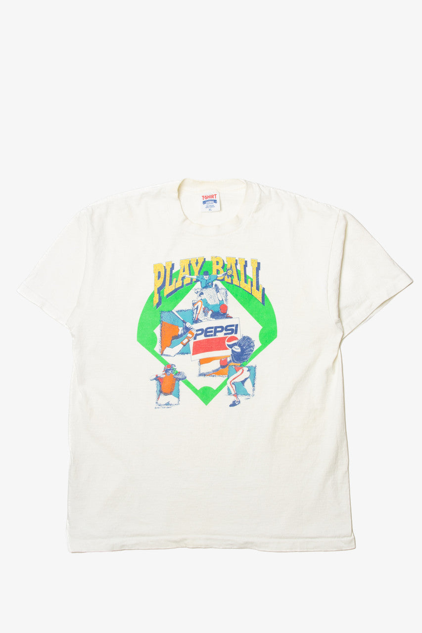 Vintage "Play Ball" Baseball Pepsi T-Shirt (1990s)