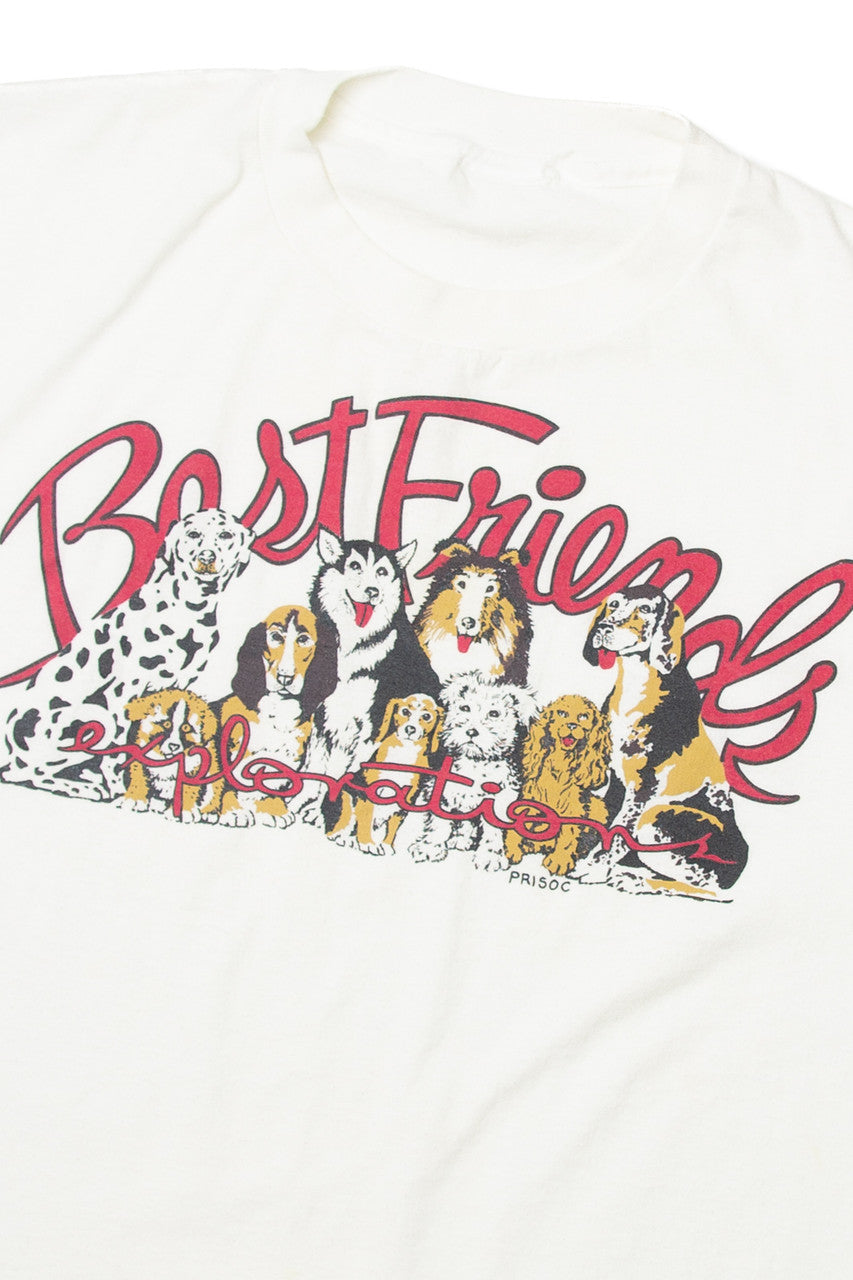 Vintage  "Best Friends Explorations" Dogs T-Shirt (1990s)