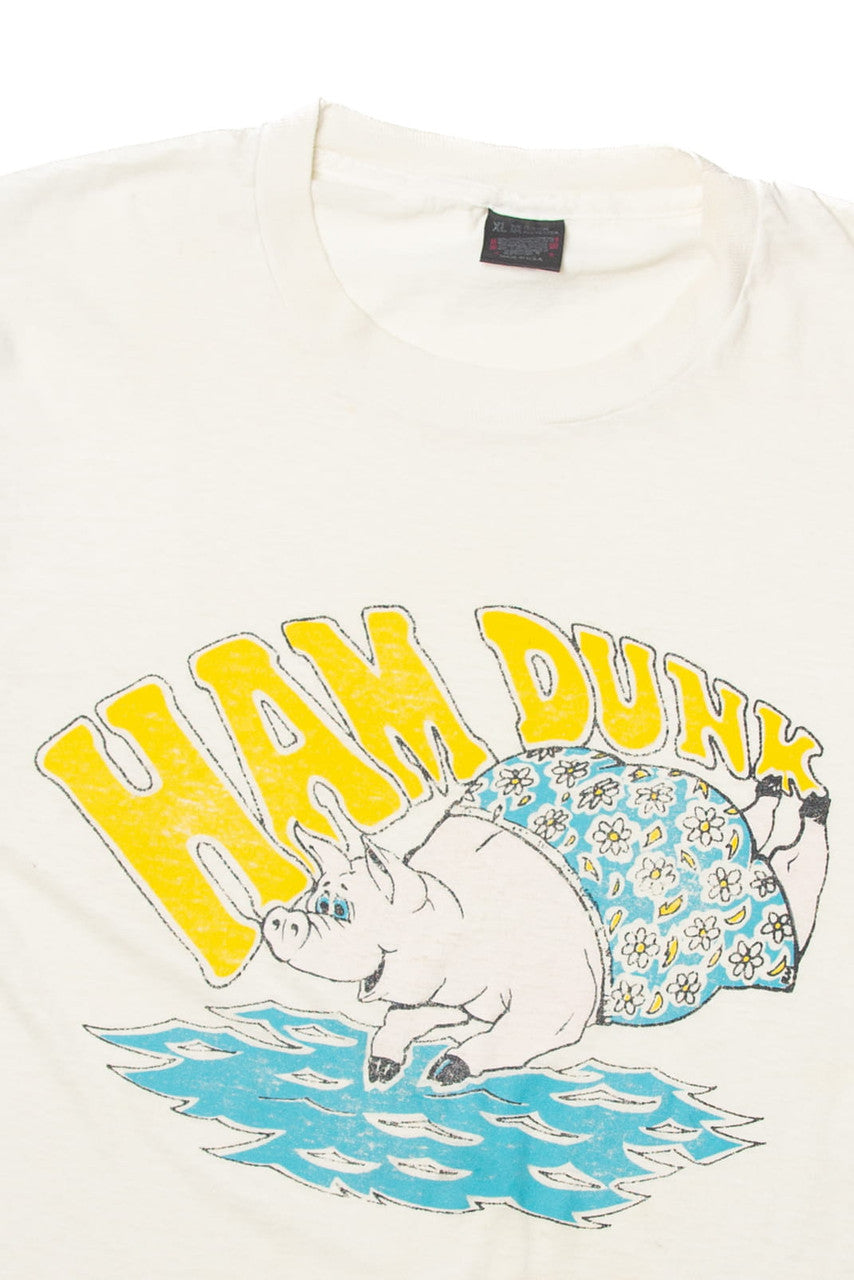 Vintage " Ham Dunk" Screen Stars T-Shirt (1980s)