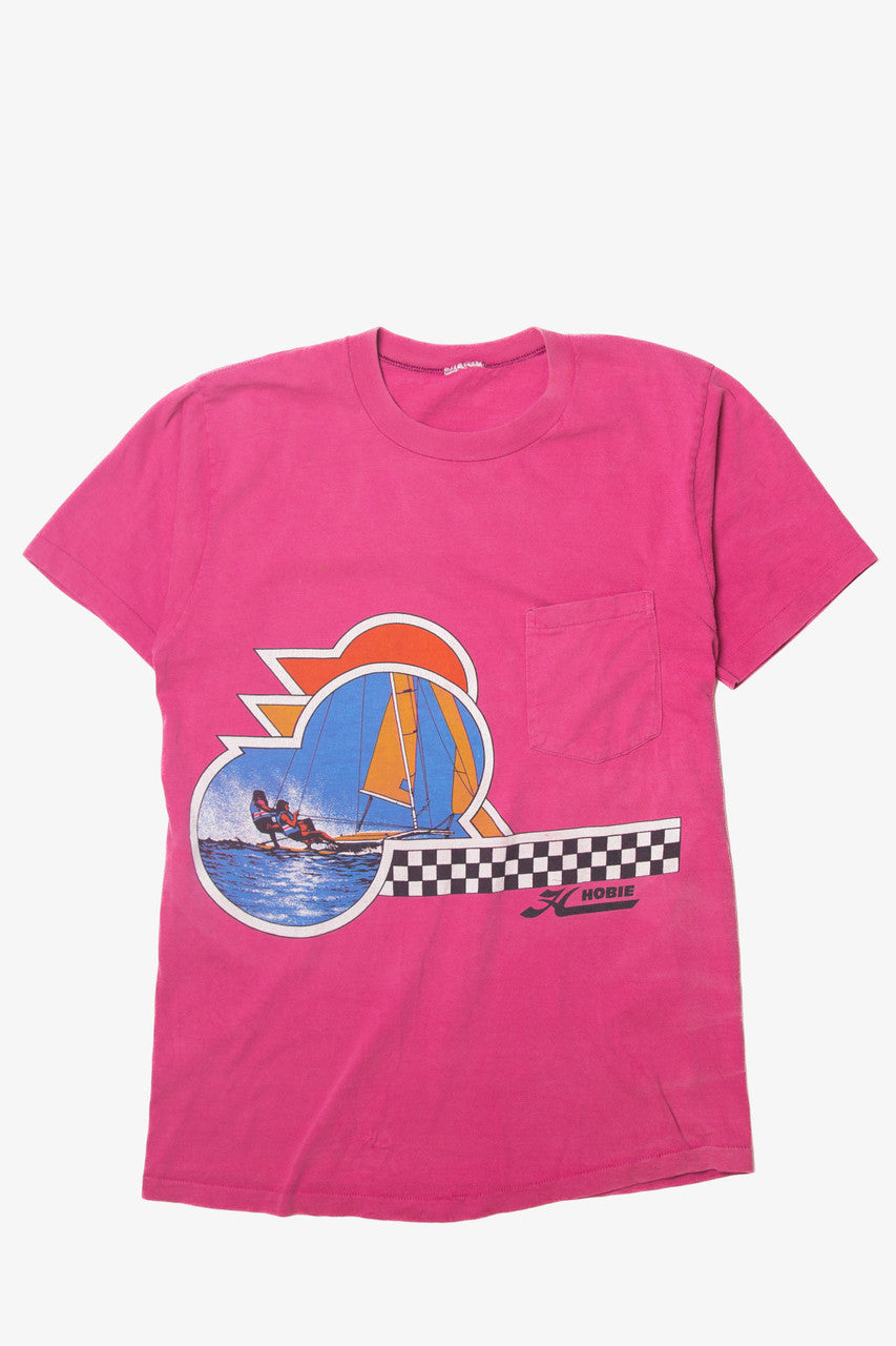 Vintage Sailboating Hobie Pocket T-Shirt