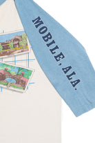 Vintage "Bellingrath Gardens" "Mobile, Ala." Postcards Raglan T-Shirt (1980s)
