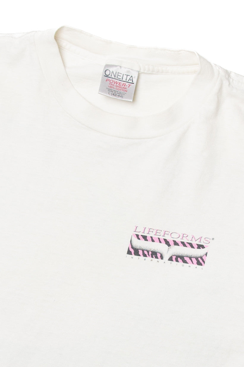 Vintage 'Lifeforms Team Shred Beach Patrol" Oneita T-Shirt (1990s)
