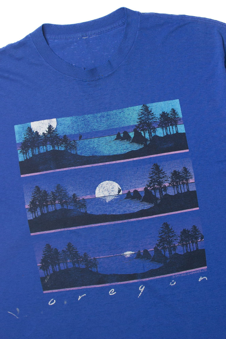 Vintage  Distressed Oregon T-Shirt (1990s)
