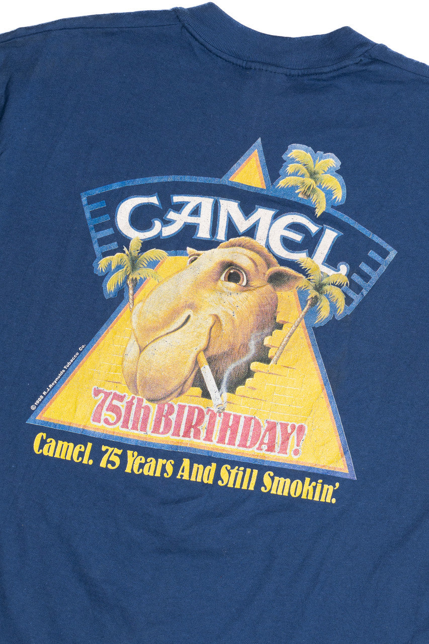 Vintage 1988 Camel 75th Birthday Single Stitch T-Shirt (1980s)