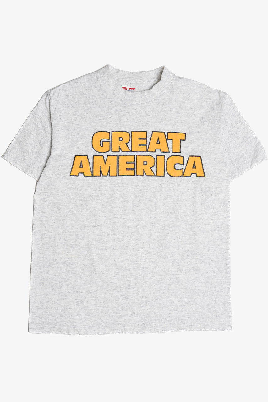 Vintage "Great America" Neon Orange Single Stitch T-Shirt (1990s)