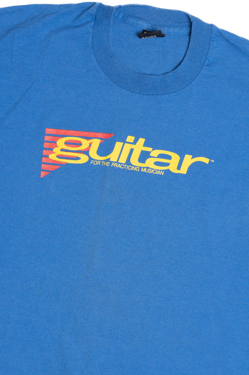 Vintage "Guitar For The Practicing Musician" Magazine Screen Stars T-Shirt (1990s)