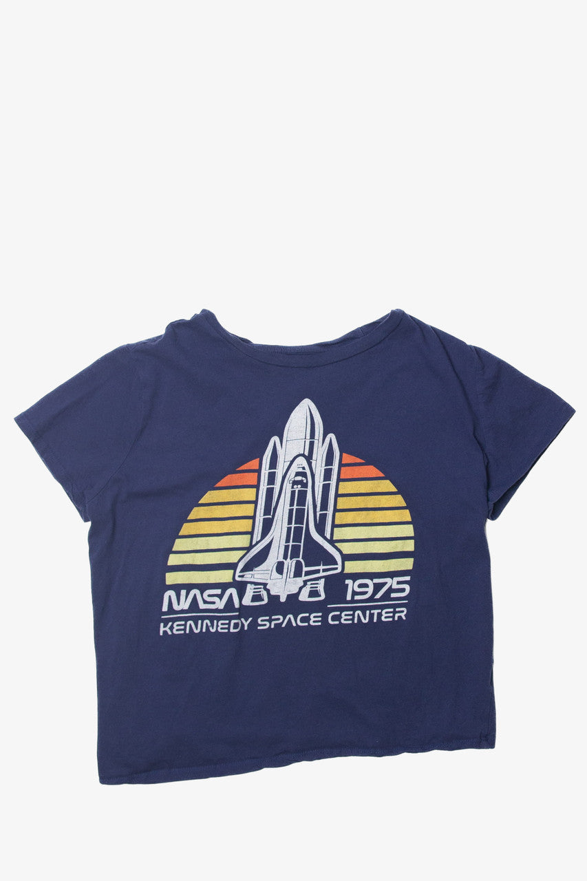 Nasa 1975 Kennedy Space Center Crop Top T-Shirt