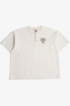 Vintage "Hampton Beach New Hampshire" Heavyweight Button Henley T-Shirt (1990s)