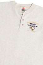 Vintage "Hampton Beach New Hampshire" Heavyweight Button Henley T-Shirt (1990s)
