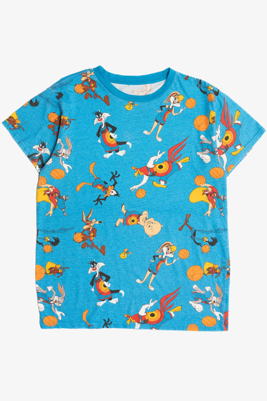 Recycled Looney Tunes Toon Squad All Over Print T-Shirt