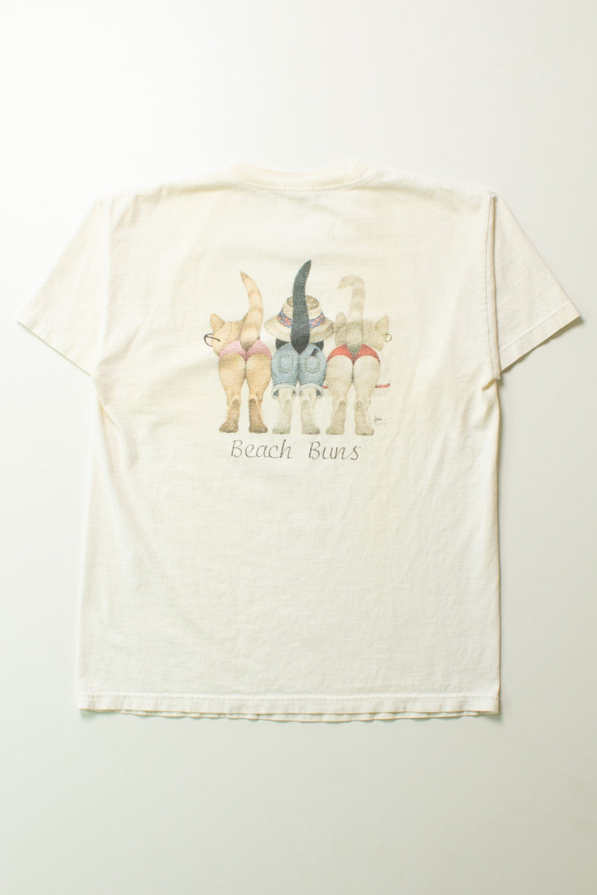 Vintage Beach Buns Cats T-Shirt (1990s)
