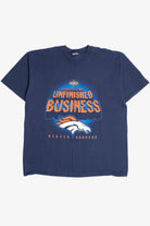 Vintage Denver Broncos 1997 Super Bowl XXXII "Unfinished Business" T-Shirt (1990s)