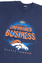Vintage Denver Broncos 1997 Super Bowl XXXII "Unfinished Business" T-Shirt (1990s)