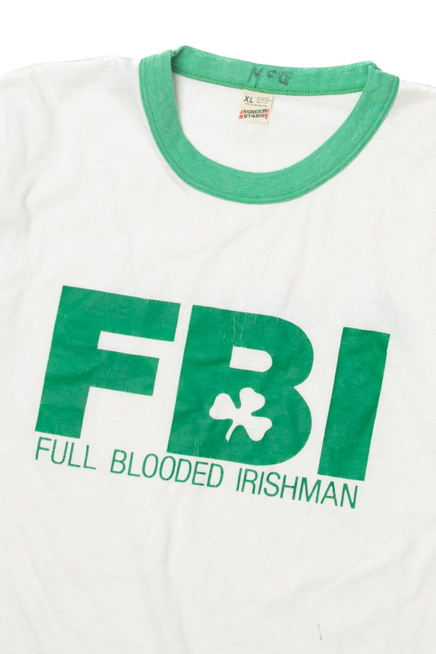 Vintage "FBI Full Blooded Irishman" Screen Stars T-Shirt