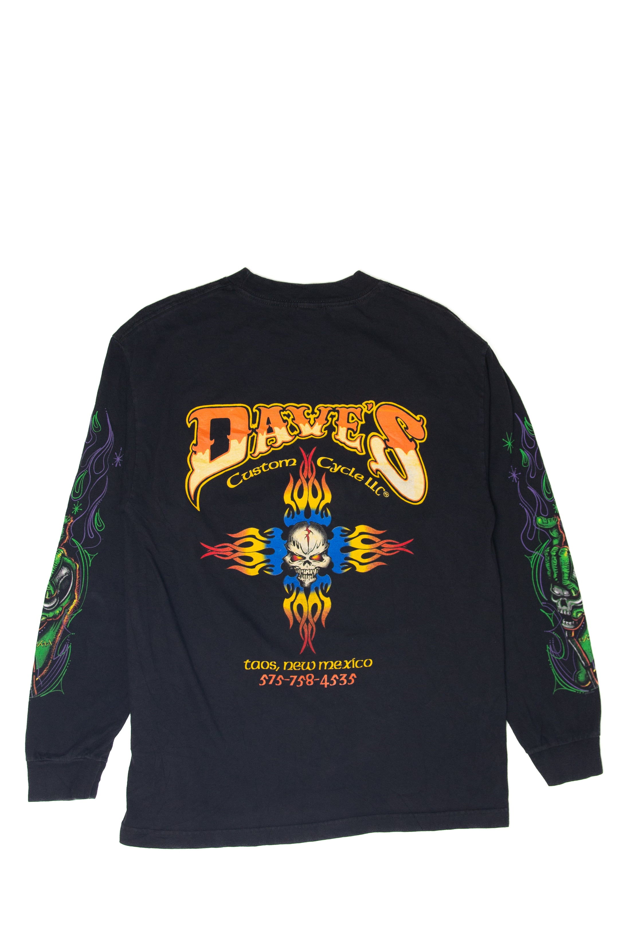 Recycled "Dave's Custom Cycle LLC" Hot Leathers T-Shirt (2010s)