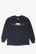 Hot Leather Skull And Barbed Wire Long Sleeve T-Shirt
