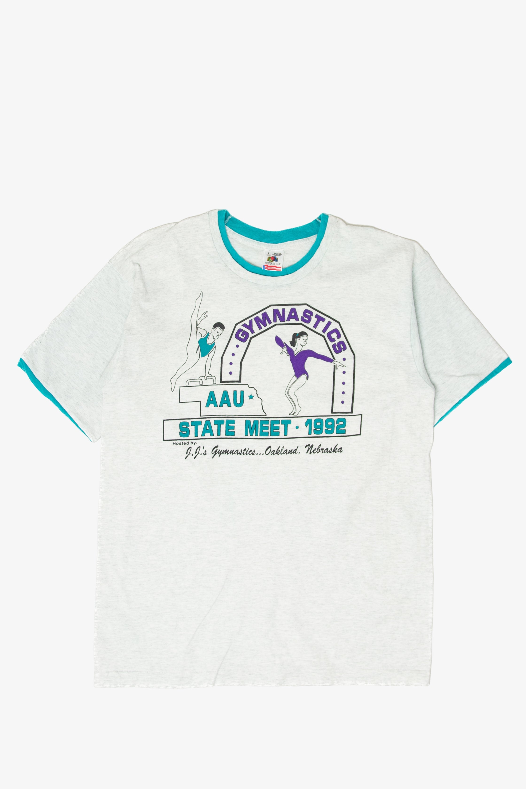 Vintage Gymnastics AAU State Meet 1992 T-Shirt (1990s)