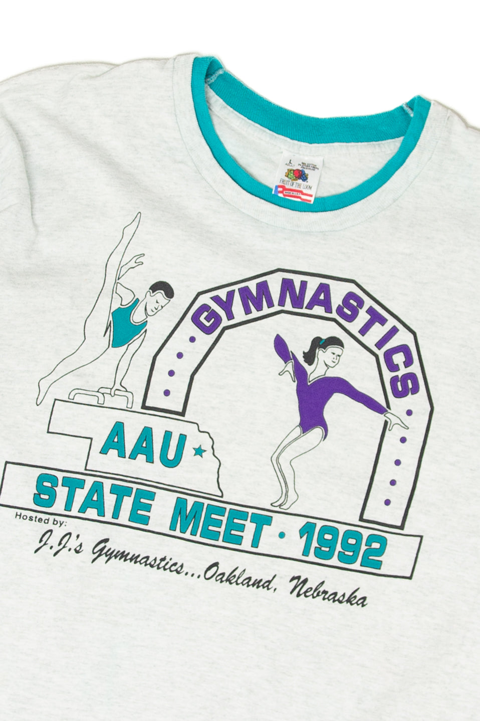 Vintage Gymnastics AAU State Meet 1992 T-Shirt (1990s)